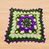 A crochet square motif pattern