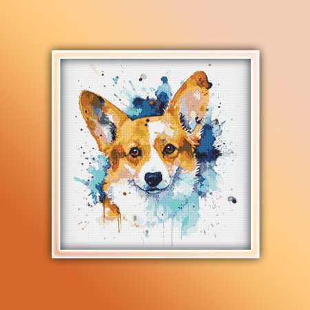 Corgi 1 Cross Stitch Pattern PDF Instant Download