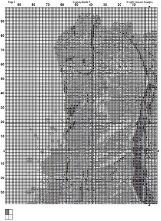 Cowboy Boots 3 Cross Stitch Pattern Pdf Instant Download