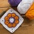 Granny square African flower crochet pattern for beginners