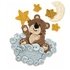 Bear and clouds crochet pattern applique