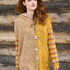 Dreifarbige Jacke in Curry, Beige und Terrakotta