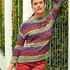 Dreifarbiger Pullover mit Strukturmuster