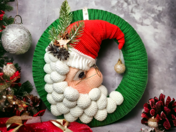 Santa and Snowman Welcome Wreath Free outlet wreath storage bag!