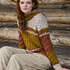 Pullover mit Zopfmustern in Rostbraun, Curry und Beige