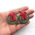 Christmas wreath earrings