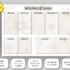 Wochenplaner im Blumen-Design mit Platz für ToDos+Notizen, DIN A3 + A4, PDF
