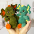 Crocheted  green Dragon.Amigurumi Dragon.Crochet pattern PDF.