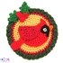 Christmas ornament patch crochet applique