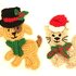 Cat and dog Crochet Applique