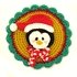 Penguin Patch Button crochet applique