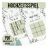 Hochzeitsspiel TIC TAC TOE zum Ausdrucken DIN A6