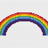 Cross stitch pattern rainbow PDF download, very suitable for beginners