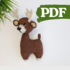 Deer crochet pattern, Christmas reindeer amigurumi pattern, easy crochet wo