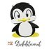 Stickdatei Pinguin, digitales Stickmuster Tiere, Pinguin Baby Stickvorlage