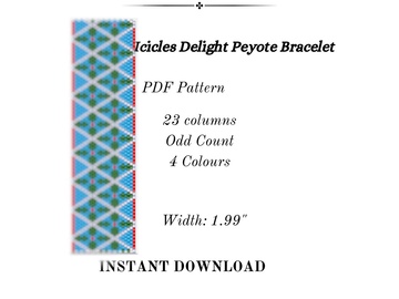 Icicle Delight Peyote Stitch Bracelet