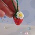 Crochet Pattern Blooming Strawberry Keychain Amigurumi