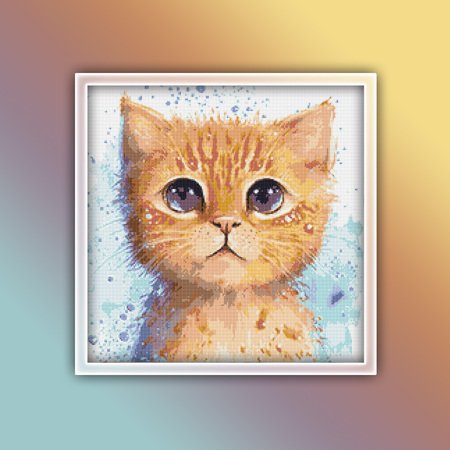 Ginger Cat Cross stitch pattern PDF for instant download Digital counted  cross stitch chart Little Kitten Cross stitch design