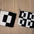 Potholders ‘Change Blocks Black & White’ – Knitting Instruction Double Face