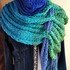 "Tugela" - triangle scarf with wave crochet pattern