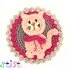 Kitty crochet Patch Button