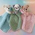 Lovey blanket "Bear Gang" - bear/polar bear/panda - crochet pattern PDF