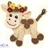 Cow 3d effect crochet applique