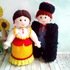 K082 Knitting Pattern Ukraine Doll Cossack Kazak man and woman with clothes