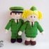 K081 Knitting Pattern - Cadets Dolls Boy and Girl with clothes