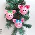 K079 Knitting Pattern - Christmas tree baubles or decoration Pigs Amigurumi