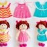 K076 Knitting Pattern - Three dresses for dolls Set 1