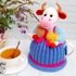 K073 Knitting Pattern - Cow Knitted teapot warmer table setting decoration