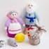 K065 Chicken Ryaba 5 toys set: Mouse, Egg, Chicken, Grandpa, Grandma dolls