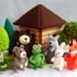 K055 Teremok full set House Bear Fox Wolf Frog Rabbit Mouse 6 soft toys