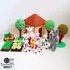 K054 Knitted Fairy Tale The Wolf and Seven Little Goats full set Trees Vegi