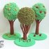 K038 Fairytale Magic trees for puppet theatre Amigurumi fairytale play set