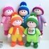 K035 Baby dolls with 3 different hats and clothing Amigurumi children toy