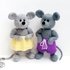 K033 Rats Boy and Girl with clothing - Amigurumi animal Rat Mouse