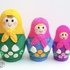 K025 Three Matrioska Dolls (Traditional Russian Nesting Dolls) - Amigurumi