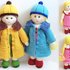 K019 Dolls with clothes (Dress, hat, jacket) - Amigurumi stuffed doll