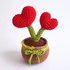 Heart Plant Crochet Pattern - No-Sew Valentine's Day Crochet Pattern