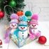 K016 Snowman decor with 3 hats - Amigurumi Christmas New Year decor toy