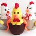 K012 Knitting Pattern - Hen and Rooster Easter soft toys - Amigurumi farm