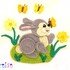 Easter bunny crochet  applique