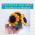 Crochet Sunflowers basket