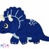 Triceratops crochet applique