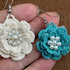 3D flower Earrings Pattern, Crochet Pattern, Earrings Pattern