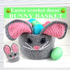 Bunny easter basket. Empty gift box. Gaming decore