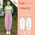 Tapered pants sewing pattern XS-XXXL, ladies trousers mom jeans pants denim