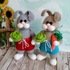 K106 Rabbit boy and girl with accessories and clothing Soft toys Amigurumi